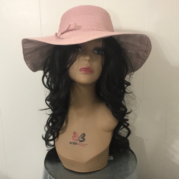 August Hats Accessories - August Pink Floppy Hat with Bow